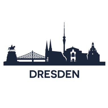 Dresden şehrinin ufuk çizgisi