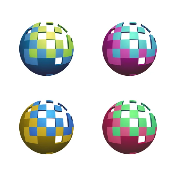 Patru sfere abstracte — Vector de stoc