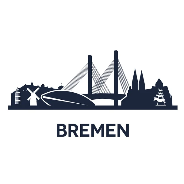 Stadtsilhouette von Bremen — Stockvektor