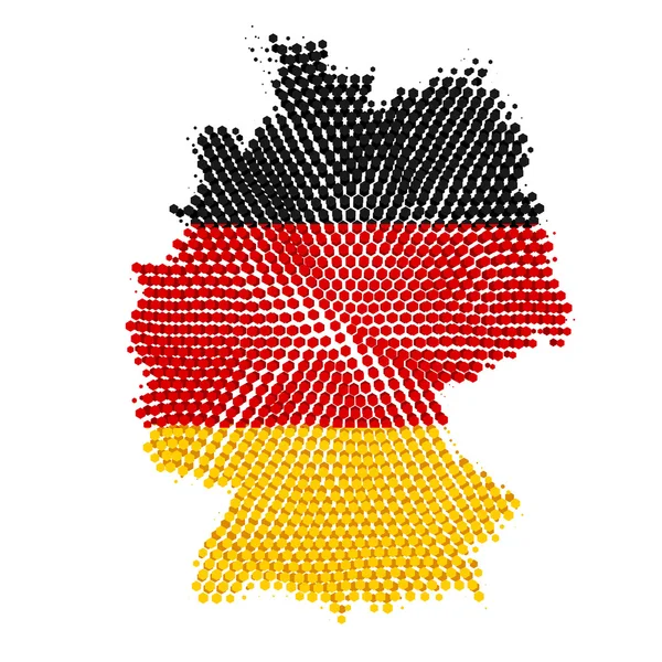 Germany map with halftone effect — Stock Vector