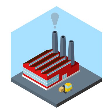 Basit izometrik fabrika