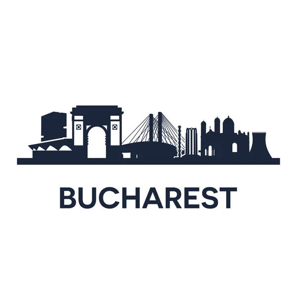 Στον ορίζοντα της πόλης Βουκουρέστι — Διανυσματικό Αρχείο