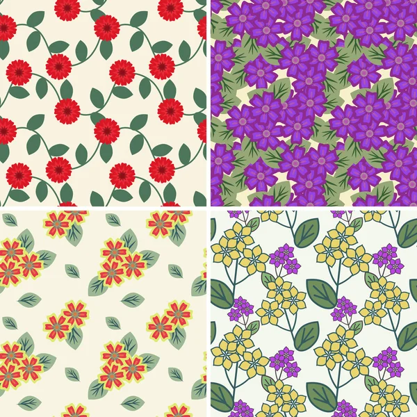 Floral patterns set — Stock Vector