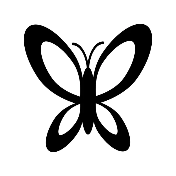Ícone de borboleta simples — Vetor de Stock