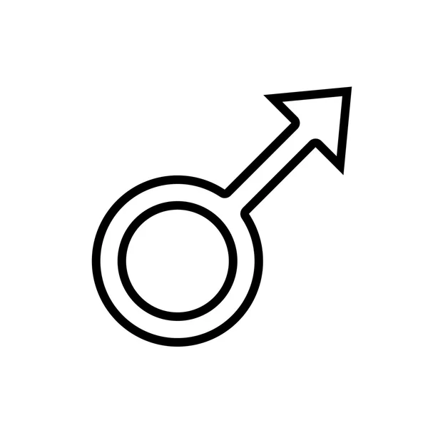 Enkel Mars ikon — Stock vektor