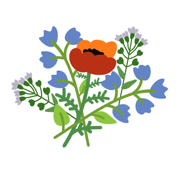 Dekoratif çiçek buketi — Stok Vektör