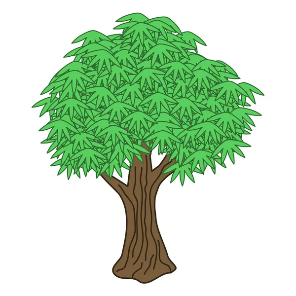 Árbol vectorial aislado — Vector de stock