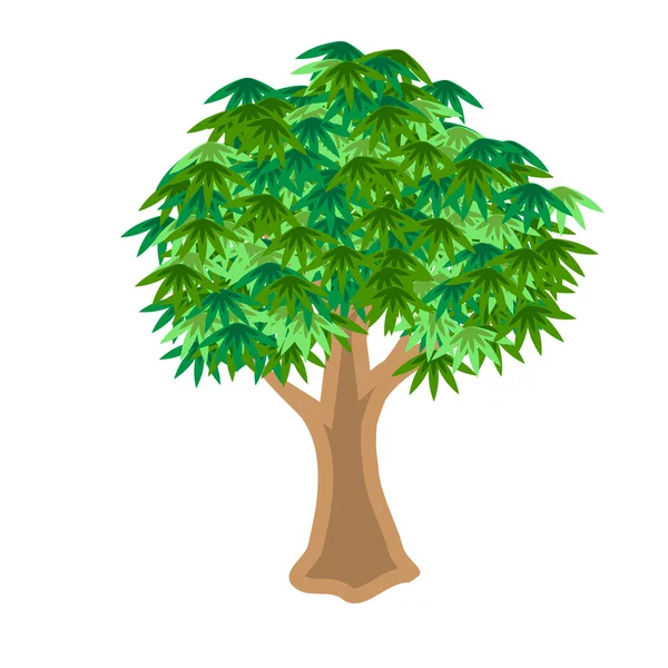 Árbol vectorial aislado — Vector de stock