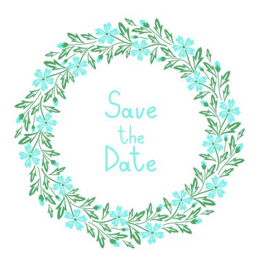 Dekoratif çiçek çerçevesi