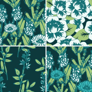 Dikişsiz çiçek desenleri