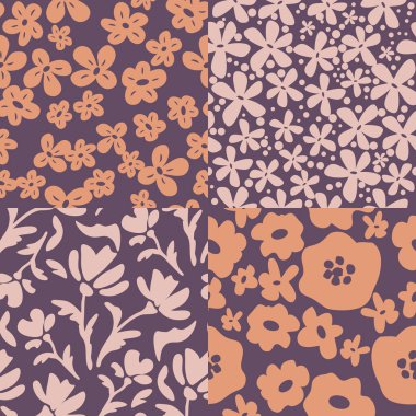 Kusursuz çiçek desenleri dekoratif