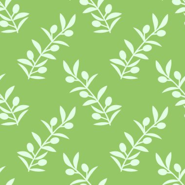 Kusursuz zeytin dalları vektör deseni