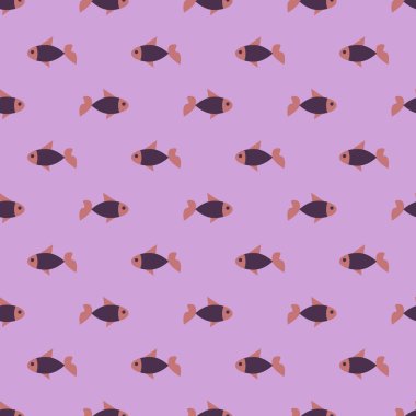 Kusursuz basit balıklar vektör deseni