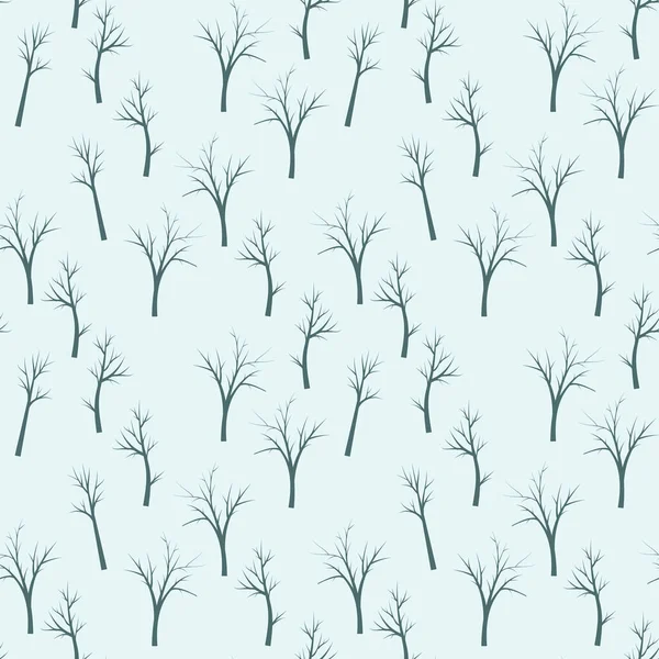 无缝隙冬季病媒树模式 — 图库矢量图片