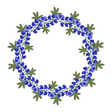 Vektör çiçekleri ile dekoratif çerçeve