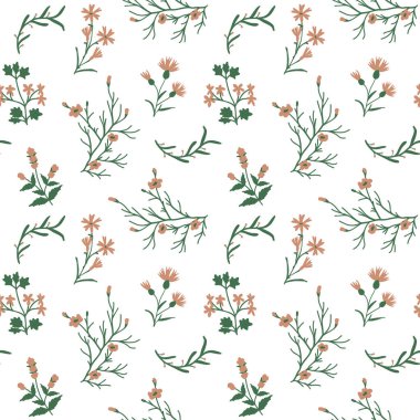 Kusursuz pembe çiçek vektör deseni