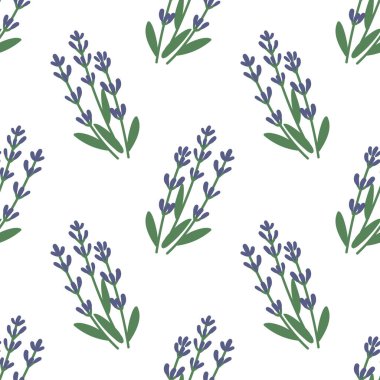 Kusursuz mavi vektör lavanta deseni