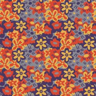 Kusursuz, basit çiçek desenli