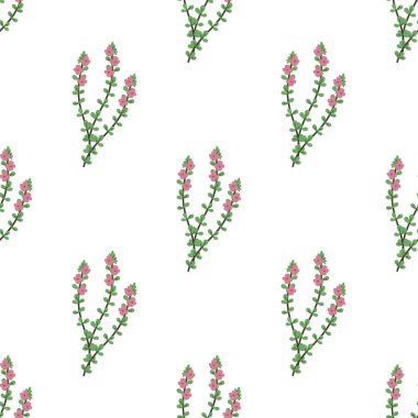 Kusursuz kekik dekoratif vektör deseni