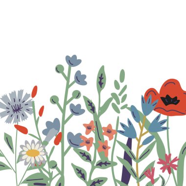 Çiçek vektör karesi basit arkaplan