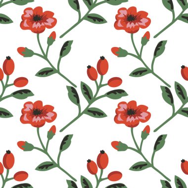 Kusursuz vektör şablonu gül ve gül