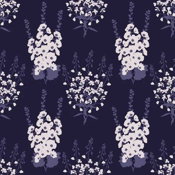 シンプルな花の装飾ベクトルパターン — ストックベクタ