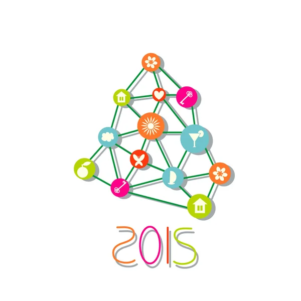 New year tree — Stock Vector