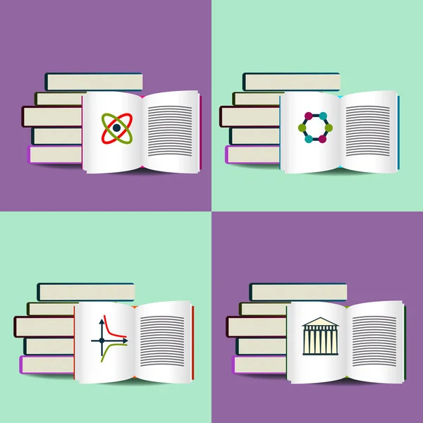 Books collection — Stock Vector