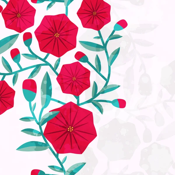 Tarjeta floral — Vector de stock