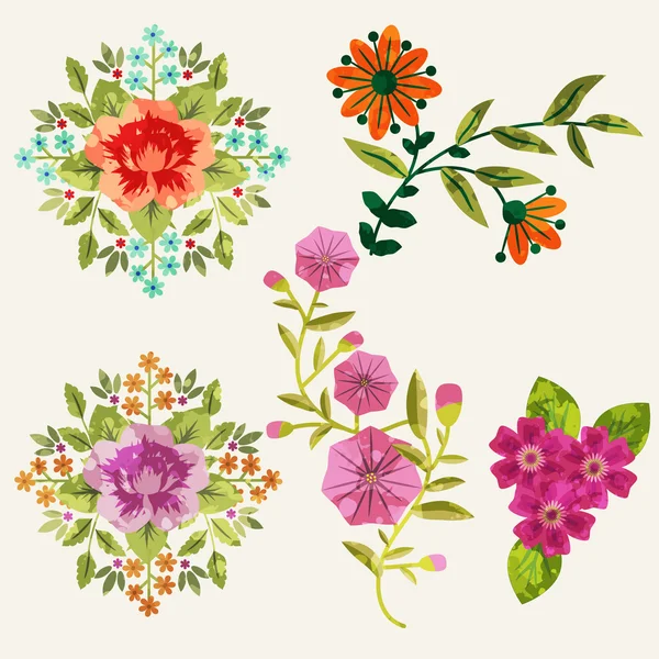 Flowers set — Stock Vector