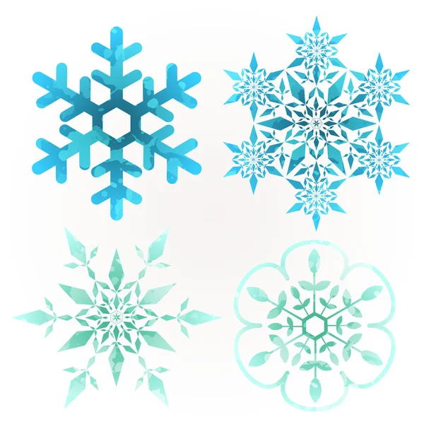 Set de copos de nieve — Vector de stock