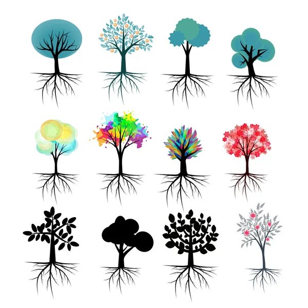 Trees set — Stock Vector