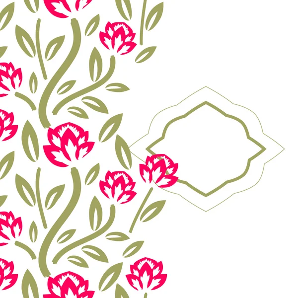 Tarjeta floral — Vector de stock