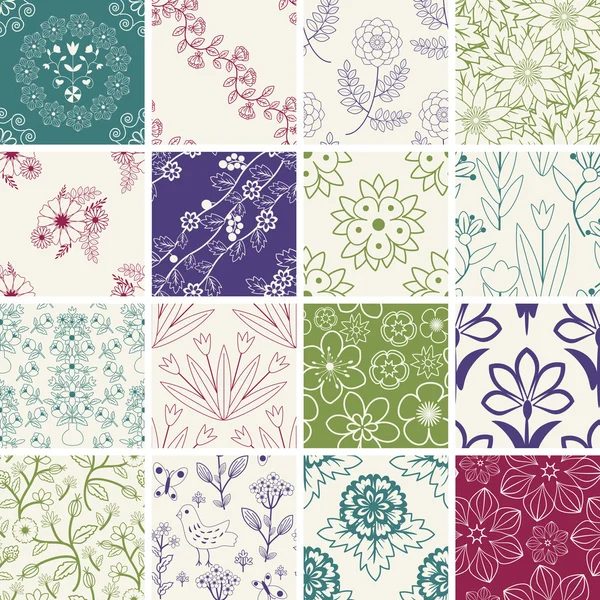 Seamless patterns — Stock Vector