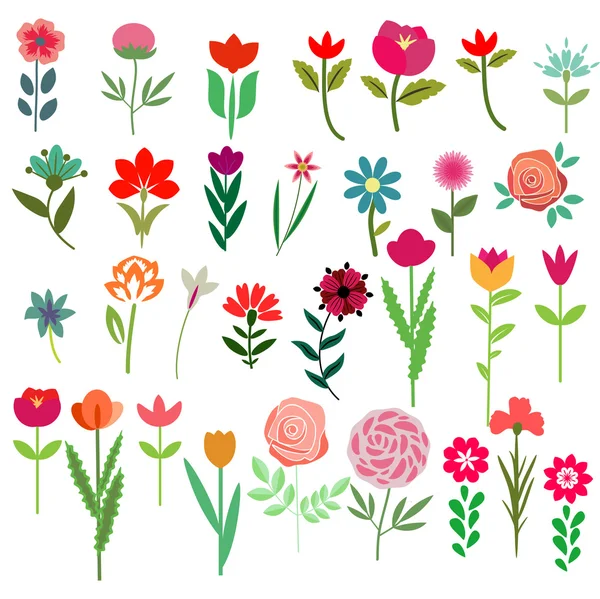 Flowers set — Stock Vector