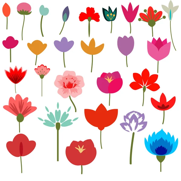 Flowers set — Stock Vector