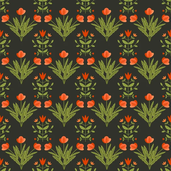 Patrón floral sin costuras — Vector de stock