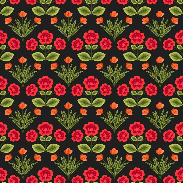 Modèle floral sans couture — Image vectorielle