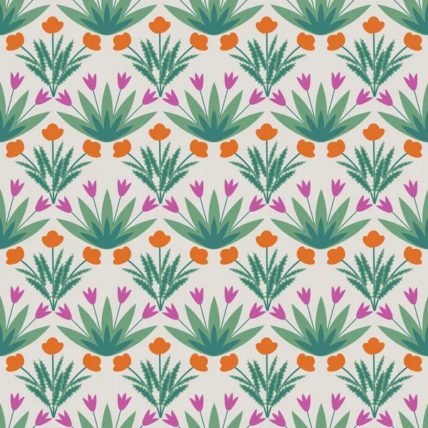 Patrón floral sin costuras — Vector de stock