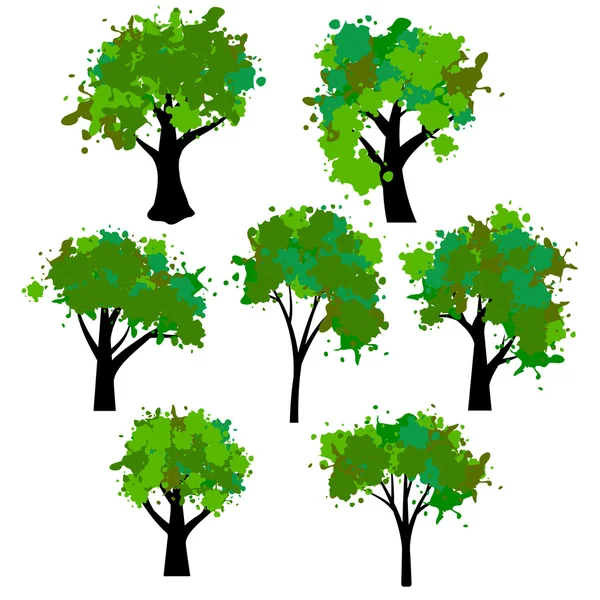 Trees set — Stock Vector