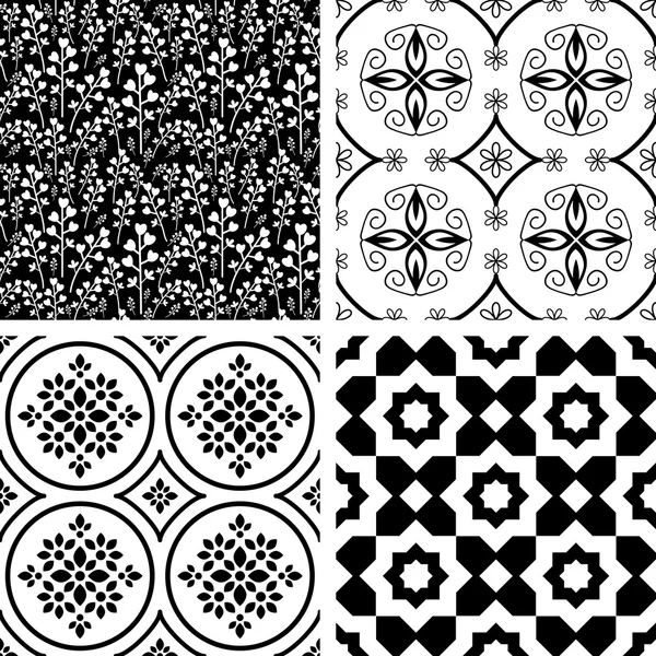 Seamless patterns — Stock Vector