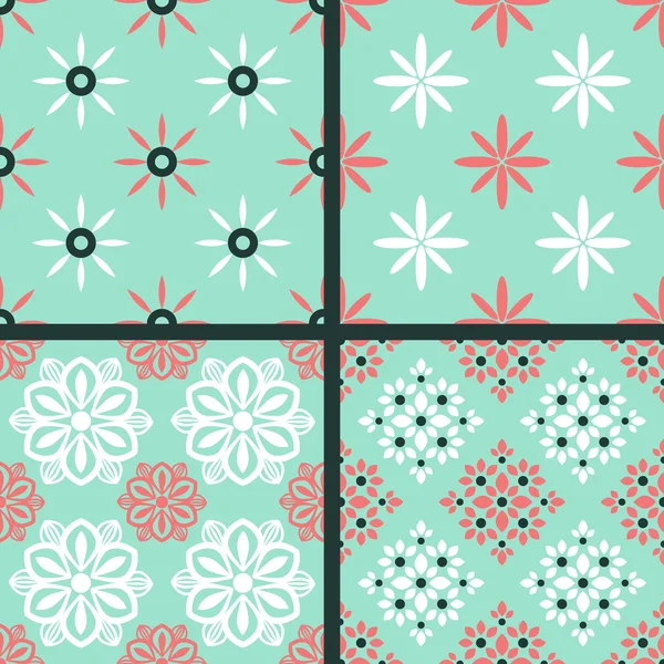 Patterns decorative set — Stock Vector