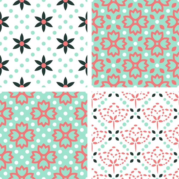 Patterns decorative set — Stock Vector