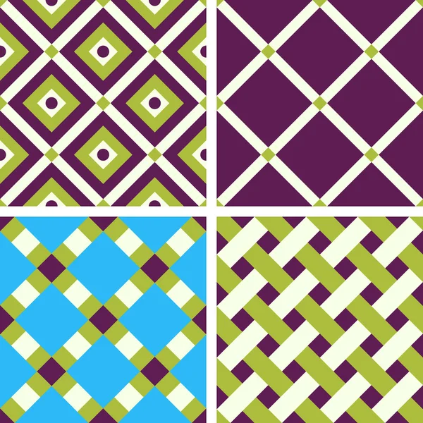 Decorative seamless patterns — Stock Vector
