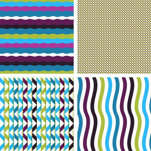 Decorative seamless patterns — Stock Vector