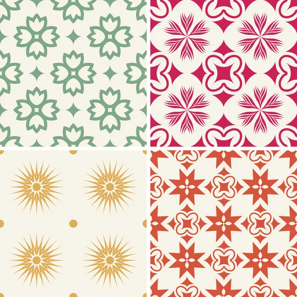 Seamless decorative patterns — Stock Vector