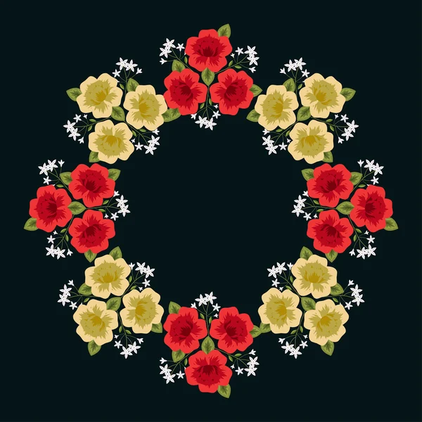 Marco floral decorativo — Archivo Imágenes Vectoriales