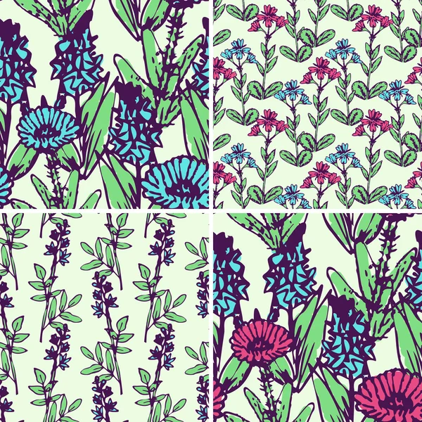 Floral set collection — Stock Vector