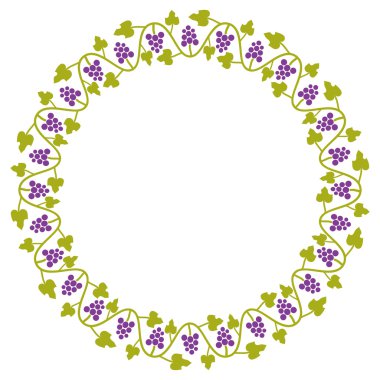 Üzüm yuvarlak süsleme