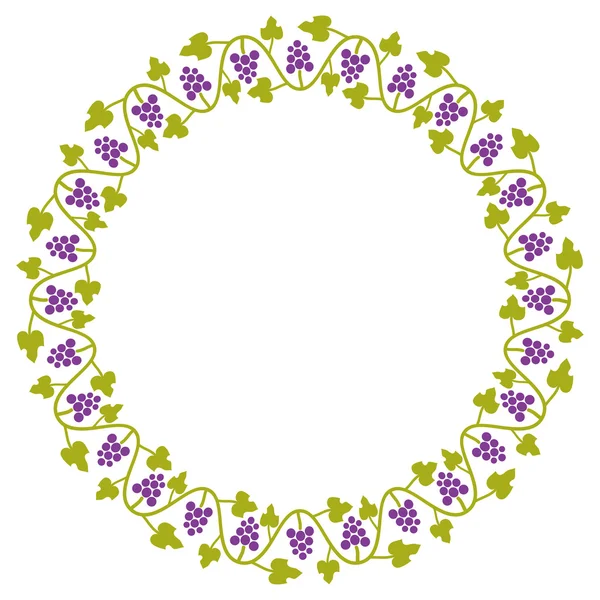 葡萄的圆形装饰 — 图库矢量图片